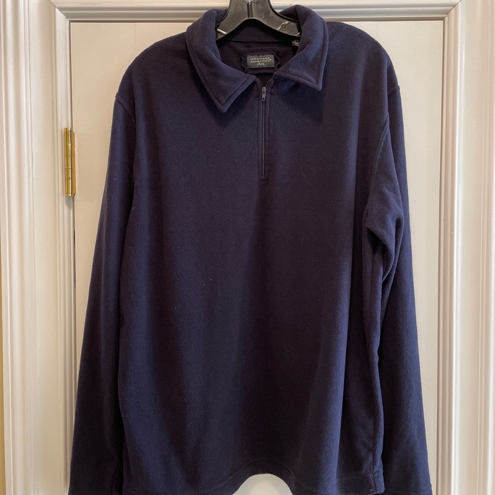 1/4 ZIPPER FLEECE ROYAL BLUE SOFT